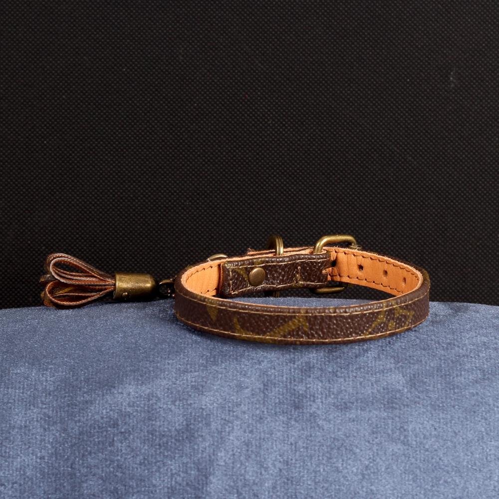02/24 Handmade Limited Edition Halsband from vintage Louis Vuitton bag - Size 30 - DogitaNL