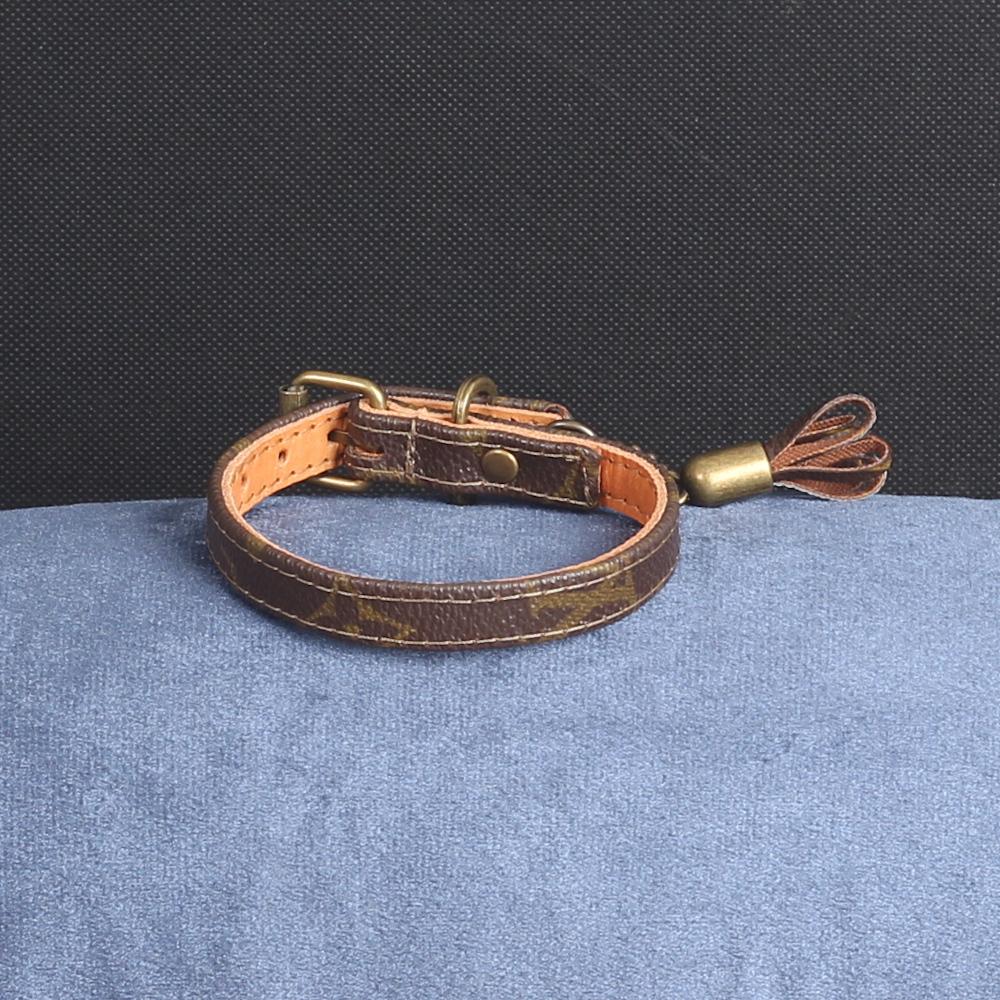 03/24 Handmade Limited Edition Halsband from vintage Louis Vuitton bag - Size 30 - DogitaNL
