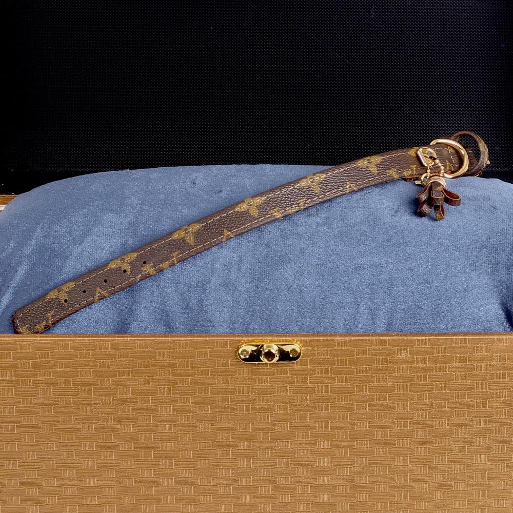 11/24 Handmade Limited Edition Halsband from vintage Louis Vuitton bag - Size 35 - DogitaNL