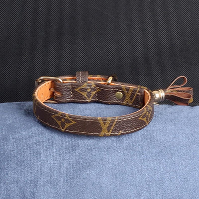 13/24 Handmade Limited Edition Halsband from vintage Louis Vuitton bag - Size 35 - DogitaNL