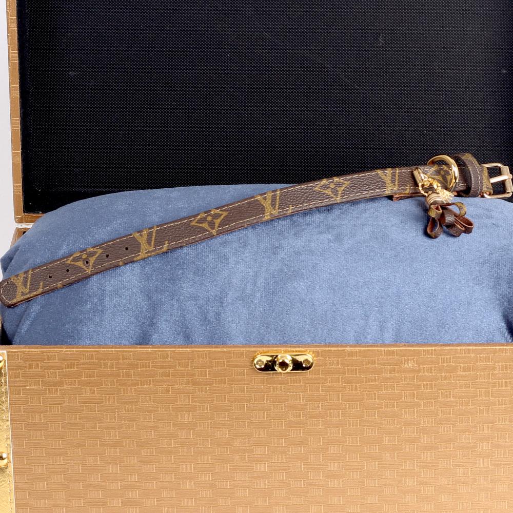 13/24 Handmade Limited Edition Halsband from vintage Louis Vuitton bag - Size 35 - DogitaNL