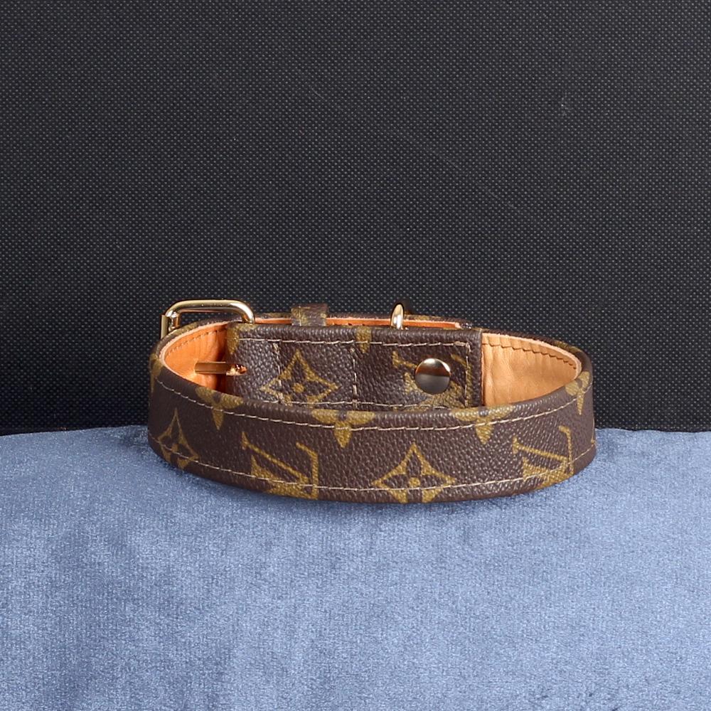 20/24 Handmade Limited Edition Halsband from vintage Louis Vuitton bag - Size 45 - DogitaNL