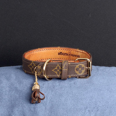 22/24 Handmade Limited Edition Halsband from vintage Louis Vuitton bag - Size 45 - DogitaNL