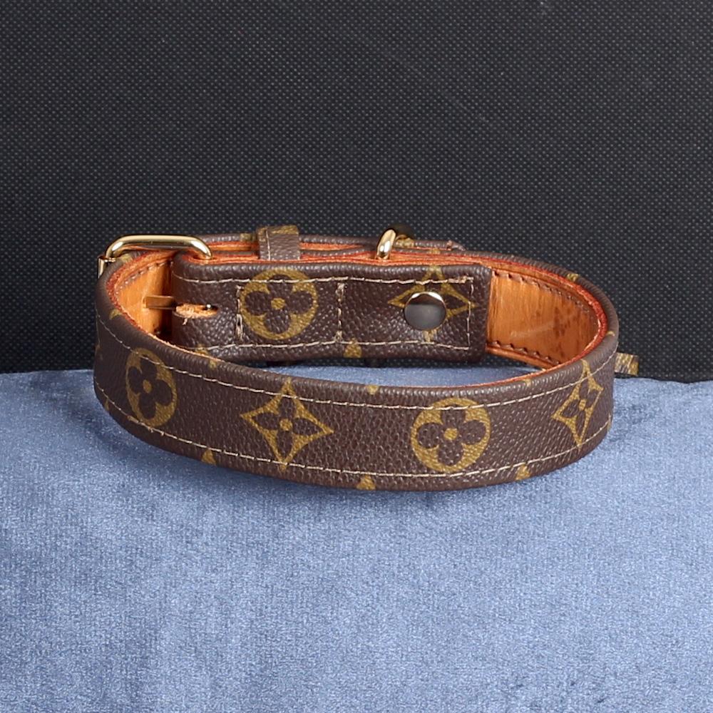 22/24 Handmade Limited Edition Halsband from vintage Louis Vuitton bag - Size 45 - DogitaNL