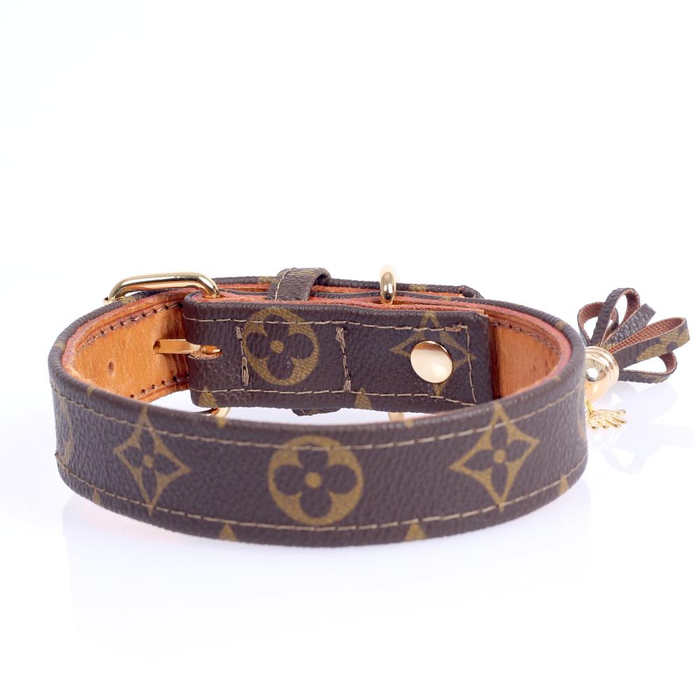 22/24 Handmade Limited Edition Halsband from vintage Louis Vuitton bag - Size 45 - DogitaNL