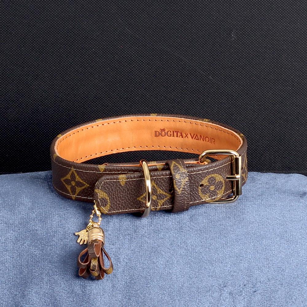23/24 Handmade Limited Edition Halsband from vintage Louis Vuitton bag - Size 45 - DogitaNL