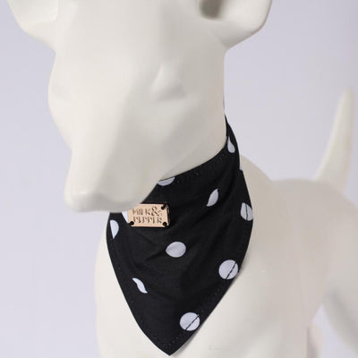 Bandana Hond Tropea in Zwart Wit Polkadot - Milk & Pepper