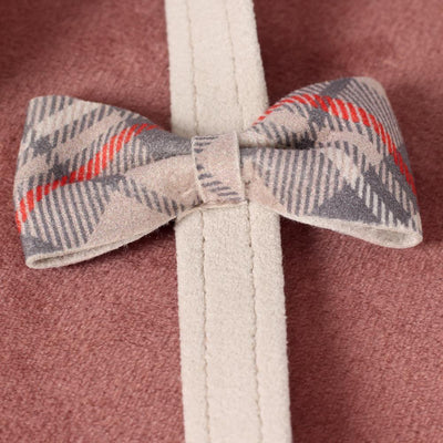 Beige Burber Bow Riem - Susan Lanci Designs