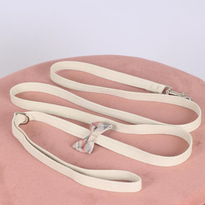 Beige Burber Bow Riem - Susan Lanci Designs