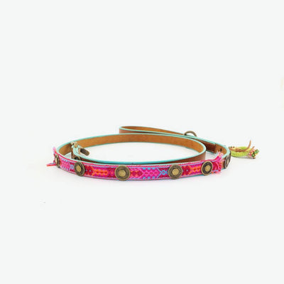 Boho Riem in Leer Rose - Dog With a Mission