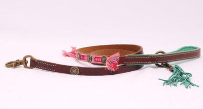 Boho Riem in Leer Rose - Dog With a Mission