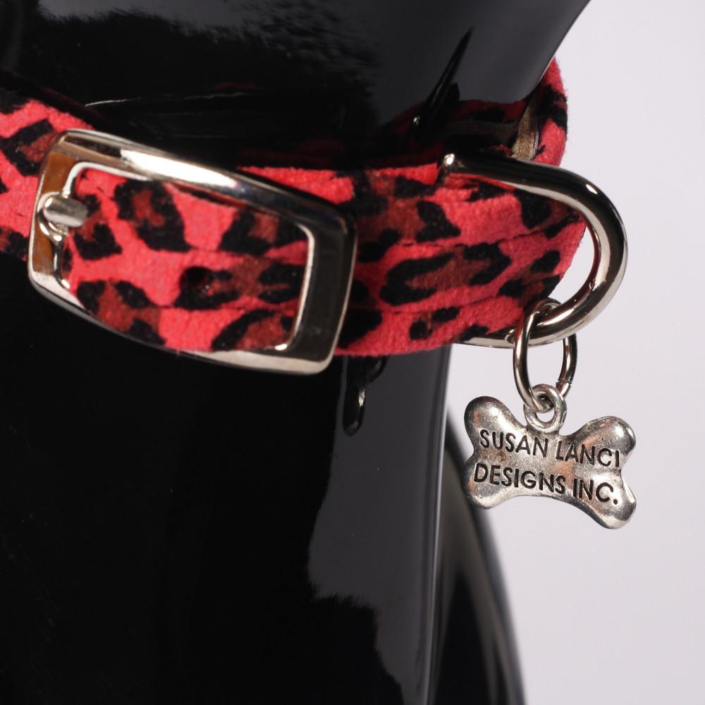 Bright Pink Leopard Halsband - Susan Lanci Designs