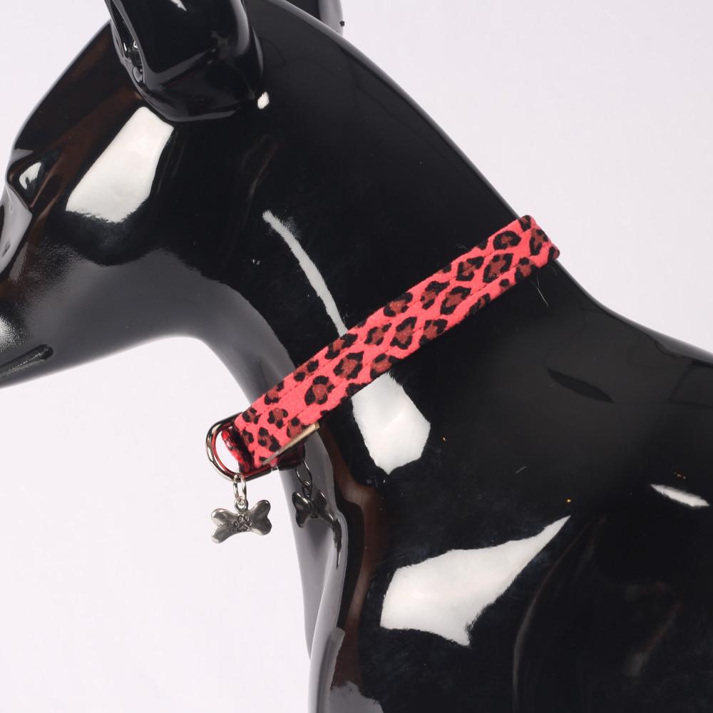 Bright Pink Leopard Halsband - Susan Lanci Designs