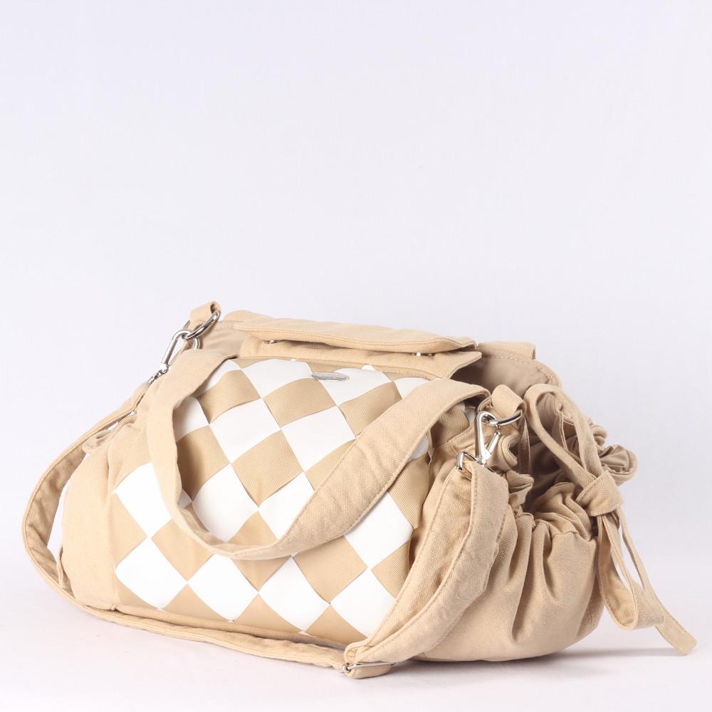 Checked Burberry Style Beige Tas - Mon Bonbon Milano