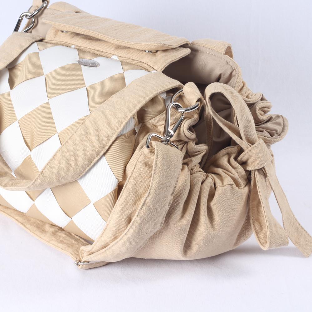 Checked Burber Beige Tas - Mon Bonbon Milano