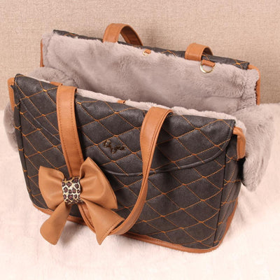 Checked Luxury Tas in Brown - Eh Gia