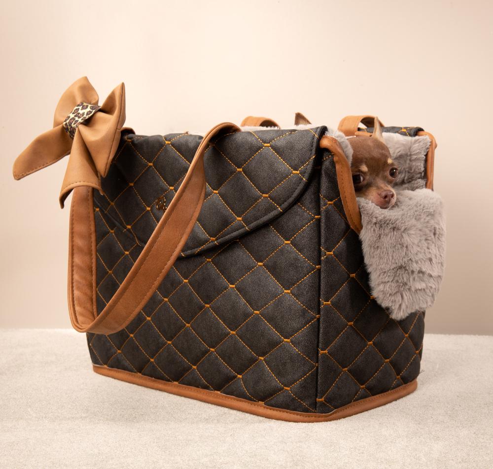 Checked Luxury Tas in Brown - Eh Gia