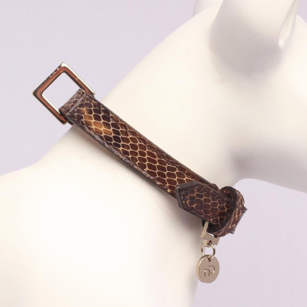 City Halsband in Leer Leopard - Not Too Pet