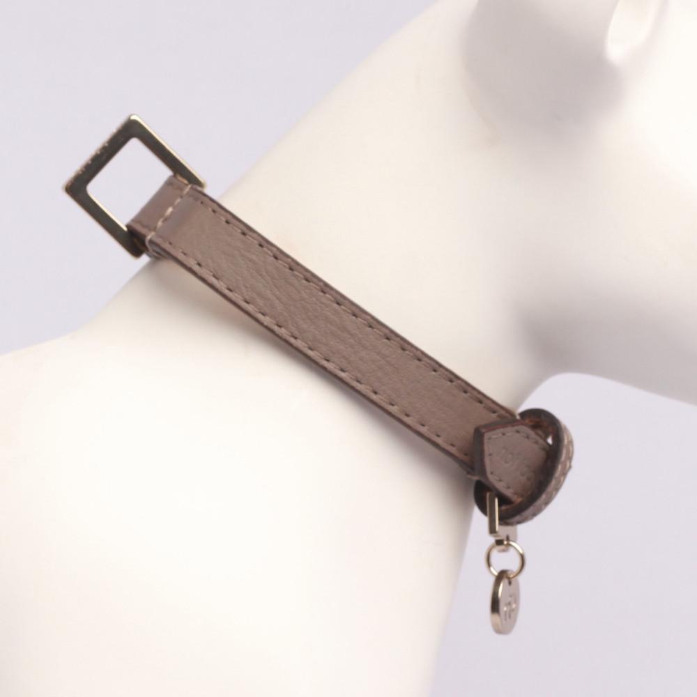City Halsband in Leer Taupe - Not Too Pet