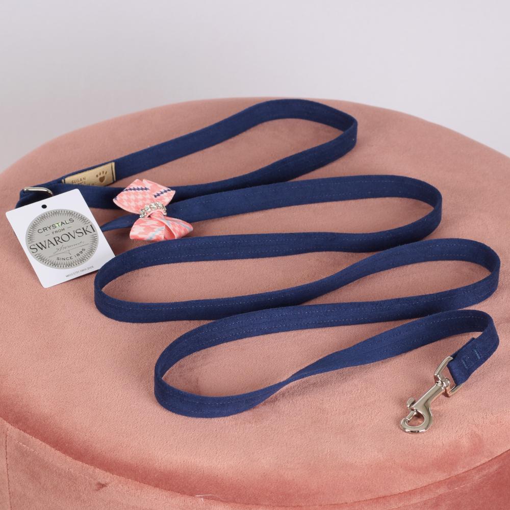 Deep Blue Peach Bow Riem - Susan Lanci Designs