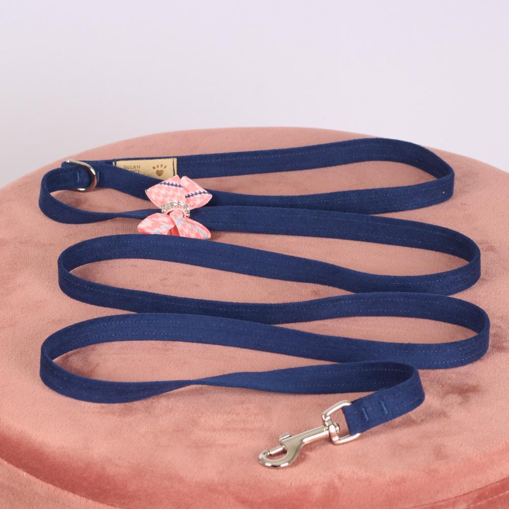 Deep Blue Peach Bow Riem - Susan Lanci Designs