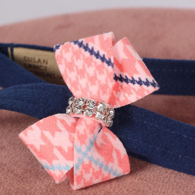 Deep Blue Peach Bow Riem - Susan Lanci Designs