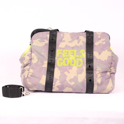 Feel Good Bag Camouflage/Geel - I Love My Dog