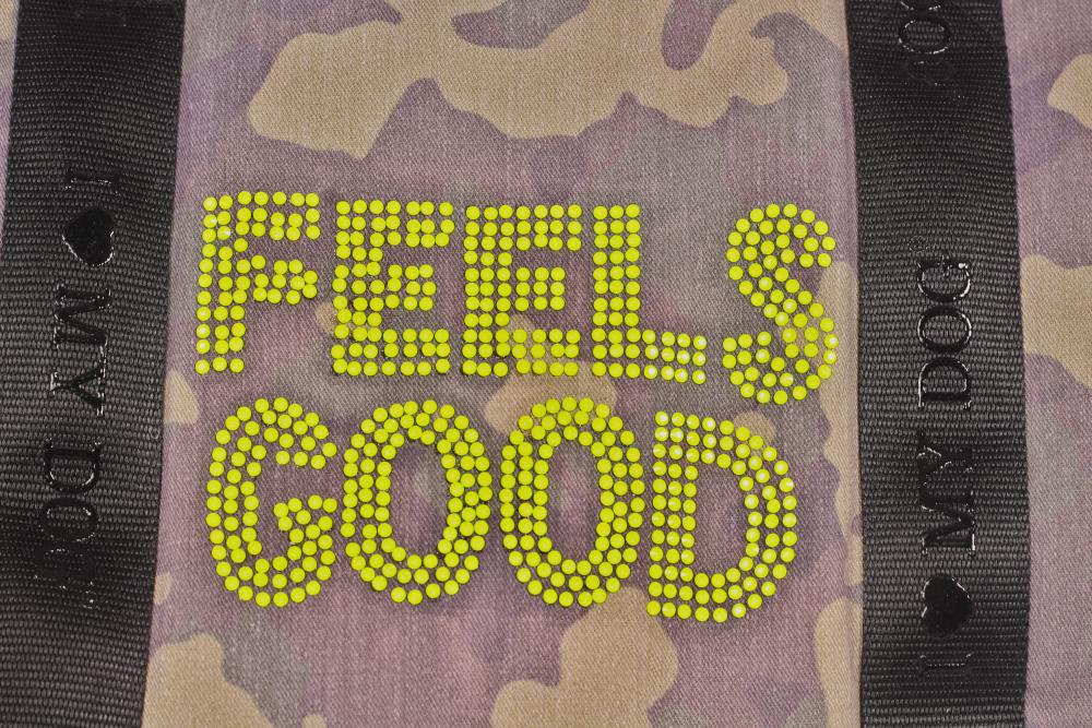 Feel Good Bag Camouflage/Geel - I Love My Dog