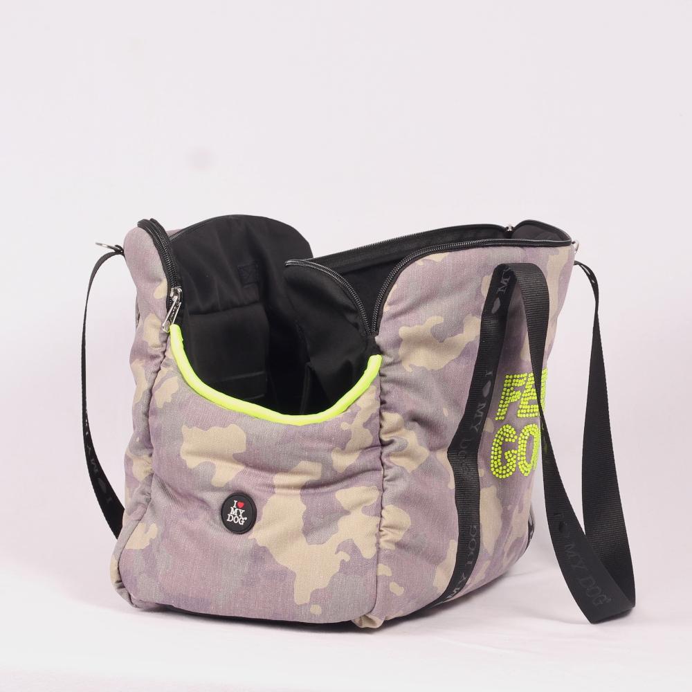 Feel Good Bag Camouflage/Geel - I Love My Dog