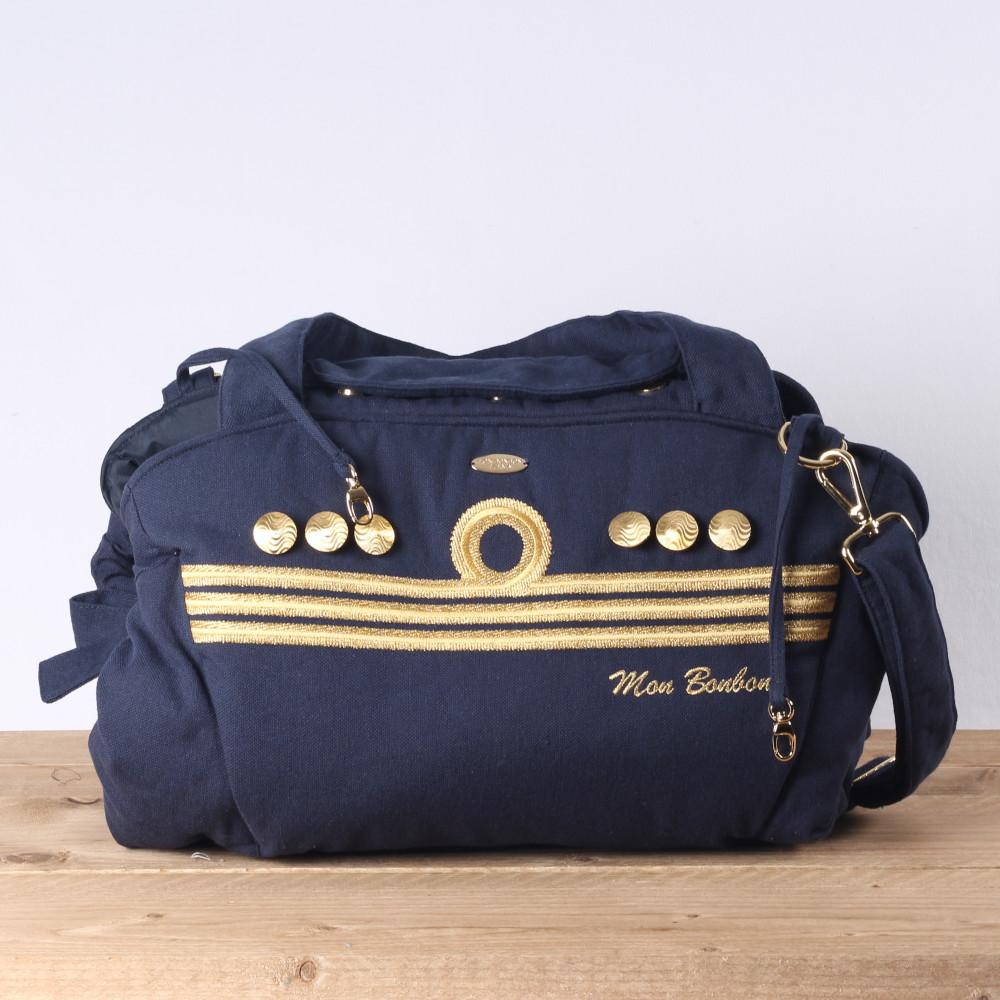 Gold Wave Tas in Navy Blauw - Mon Bonbon Milano