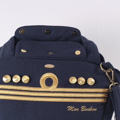 Gold Wave Tas in Navy Blauw - Mon Bonbon Milano