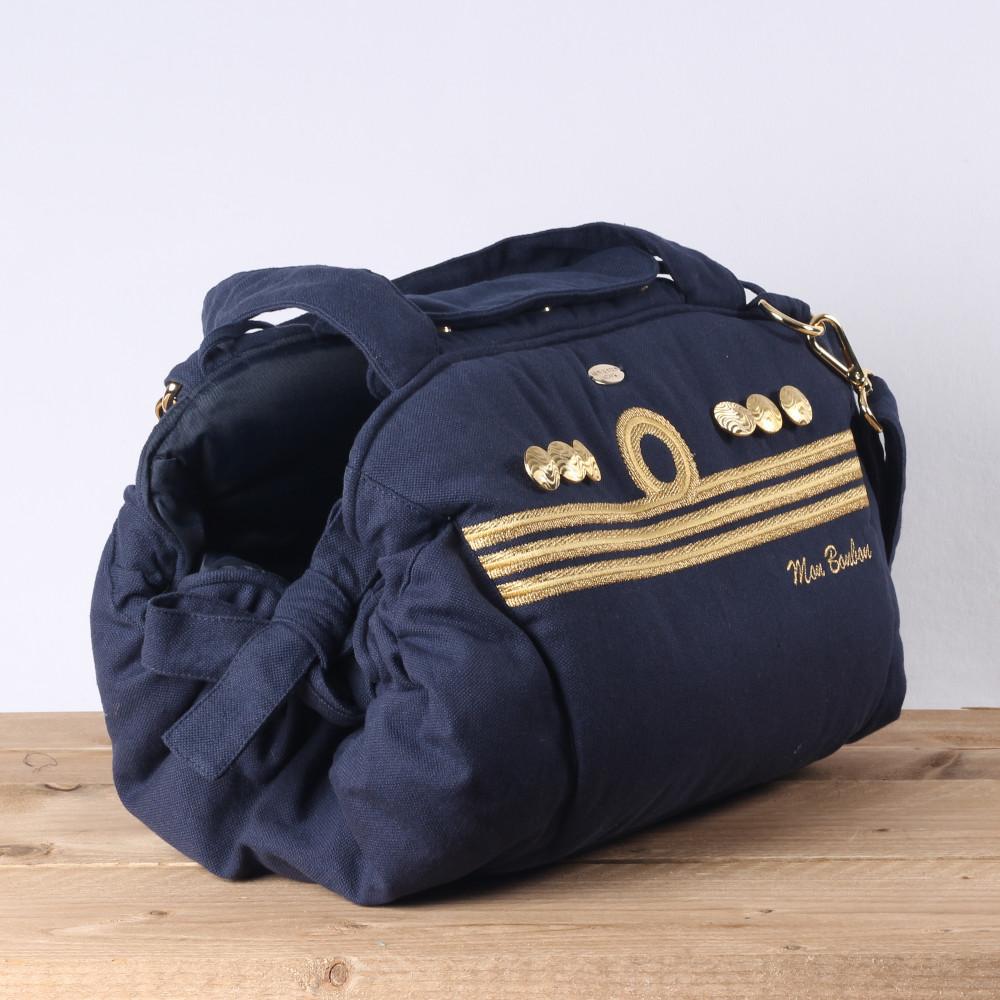 Gold Wave Tas in Navy Blauw - Mon Bonbon Milano