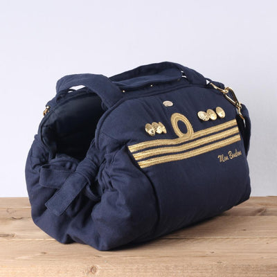 Gold Wave Tas in Navy Blauw - Mon Bonbon Milano