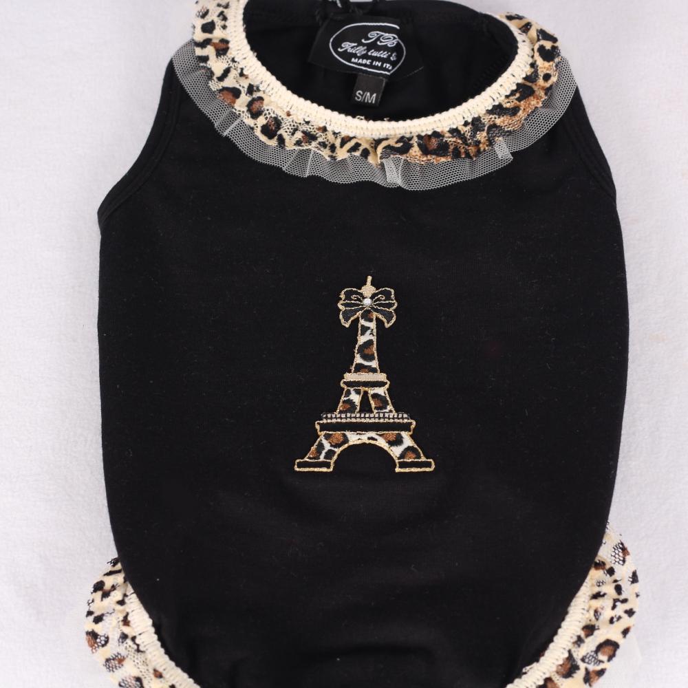 In Love With Paris T-Shirt in Zwart Leopard - Trilli Tutti Brilli