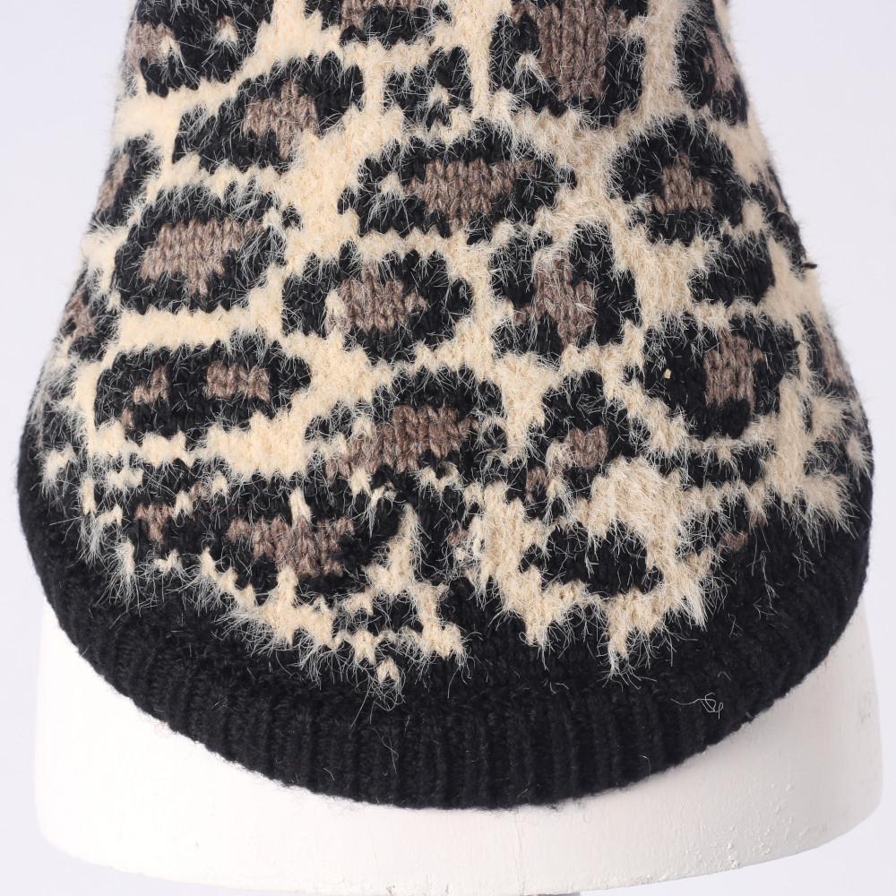 Kavango Trui in Leopard - Milk & Pepper