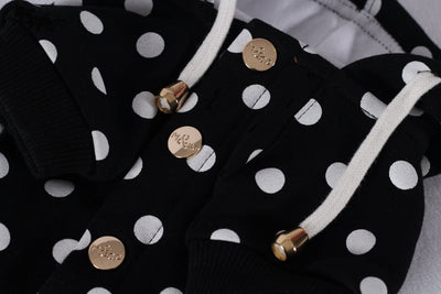 La Dolce Vita Toscana Sweater in Zwart Wit Polkadot - Milk & Pepper