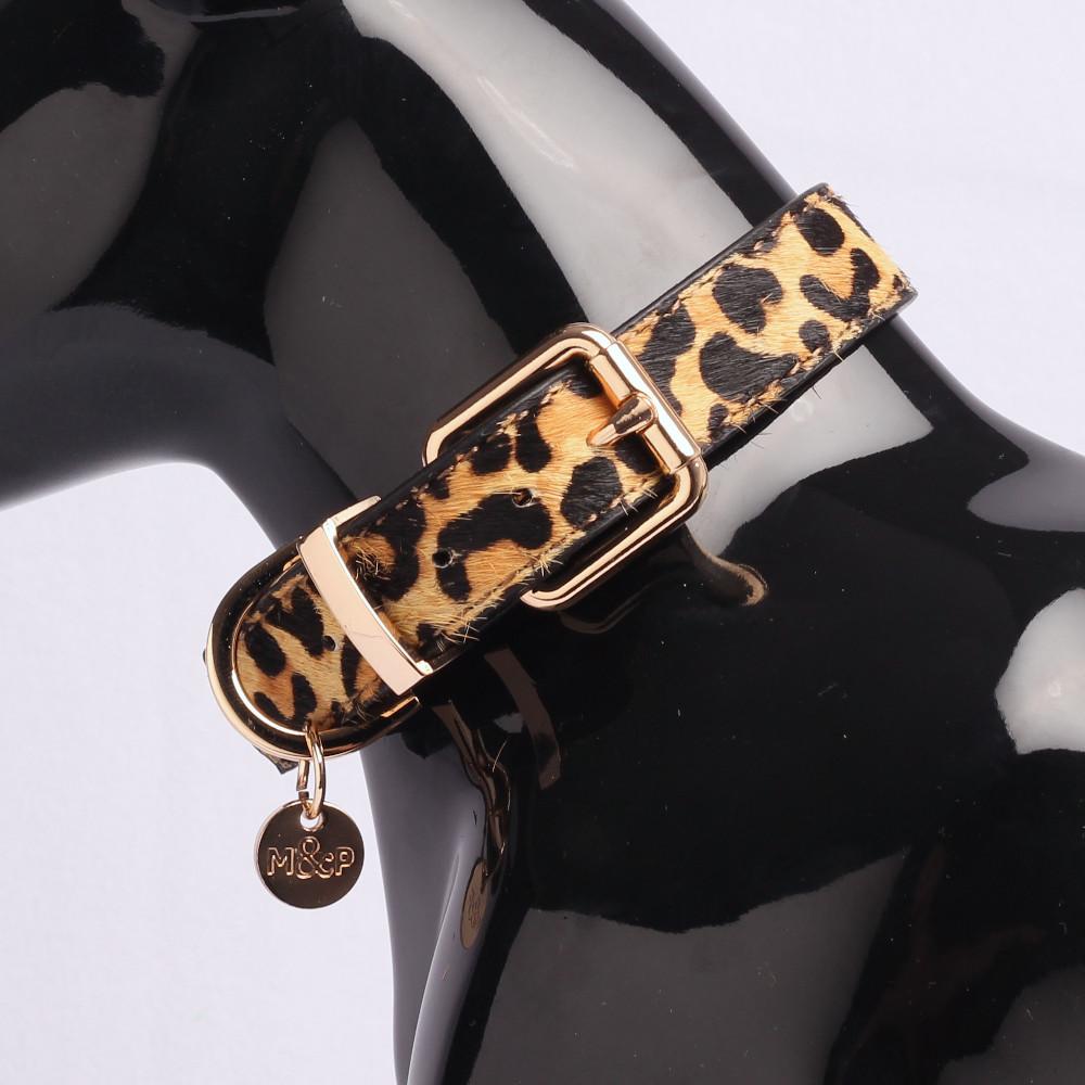 Leopard Halsband in Leer - Milk & Pepper