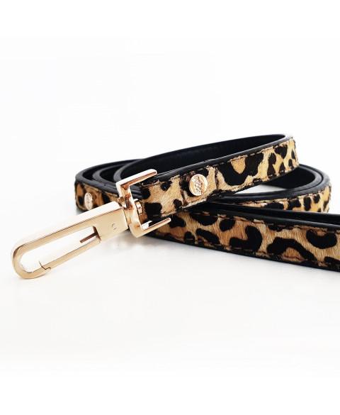 Leopard Riem in Leer - Milk & Pepper