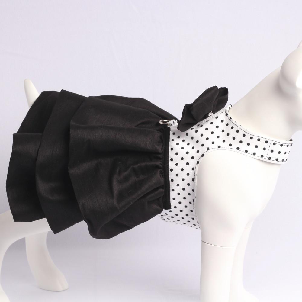 Madison Polkadot Jurk Black and White - Susan Lanci Designs