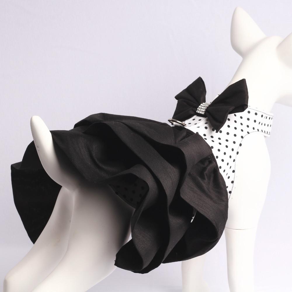 Madison Polkadot Jurk Black and White - Susan Lanci Designs