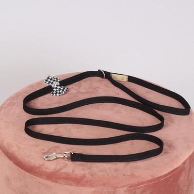 Zwart Wit Checked Bow Swarovski Riem - Susan Lanci Designs